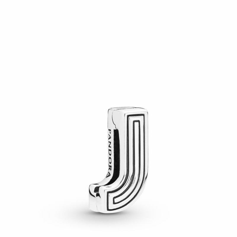 Pandora Reflexions™ Letter J Clip Charm Outlet NZ, Sterling Silver (183629-EDF)